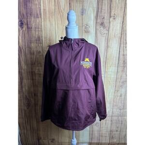 MN Minnesota Gophers Champion Hooded 1/2 Zip Windbreaker Kangaroo Pouch Size M
